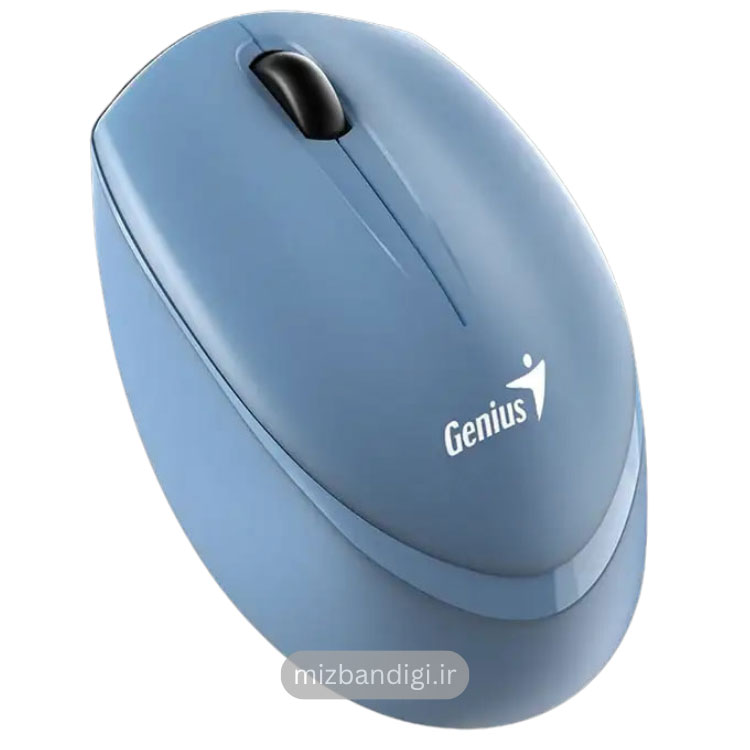 عکس از نمای بالا ماوس بی‌سیم جنیوس مدل NX-7009 رنگ آبی