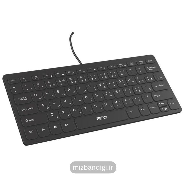 عکس نمای نیم رخ کیبورد سیمی تسکو TK 8037