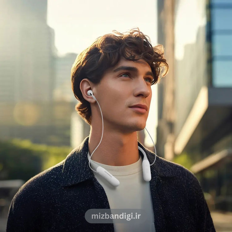 هدفون گردنی پاورلوژی مدل Powerology Toneflex ENC Wireless Neckband