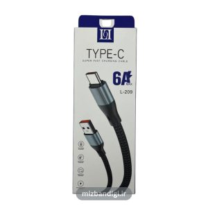 کابل شارژ USB-A به USB-C مدل L-209